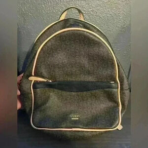 Gently Loved Brown/Beige Guess Leather Backpack